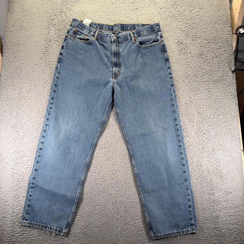 Levi's 550 Jeans Men's 42x32 Blue Cotton Denim Straight Travel Faded Workwear